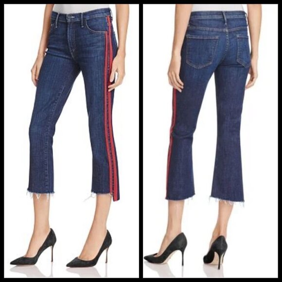 💕MOTHER💕 Insider Crop Step Fray Jeans ~ Speed Racer 26 - Picture 12 of 16